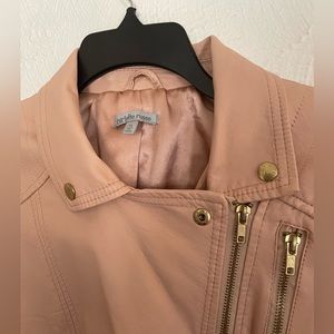 Vegan “leather” jacket in Pink